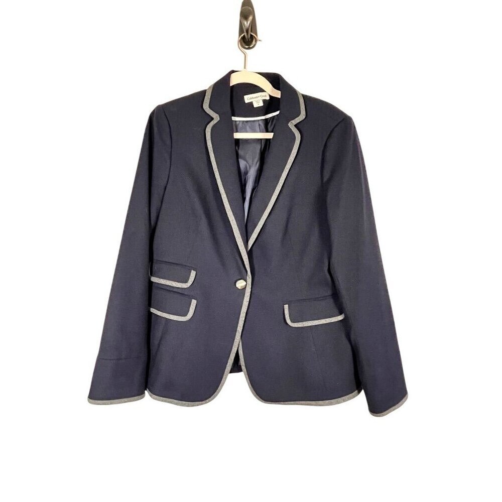 Retro Neutral Blazer 12 Blue Minimalist Work Wear Classic Preppy Old Money Chic